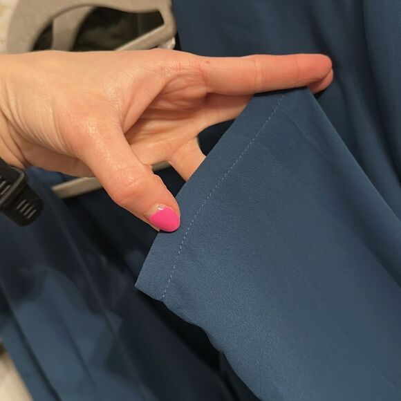 Lush Blue Ceramic Wrap Style Dress - Picture 8 of 10